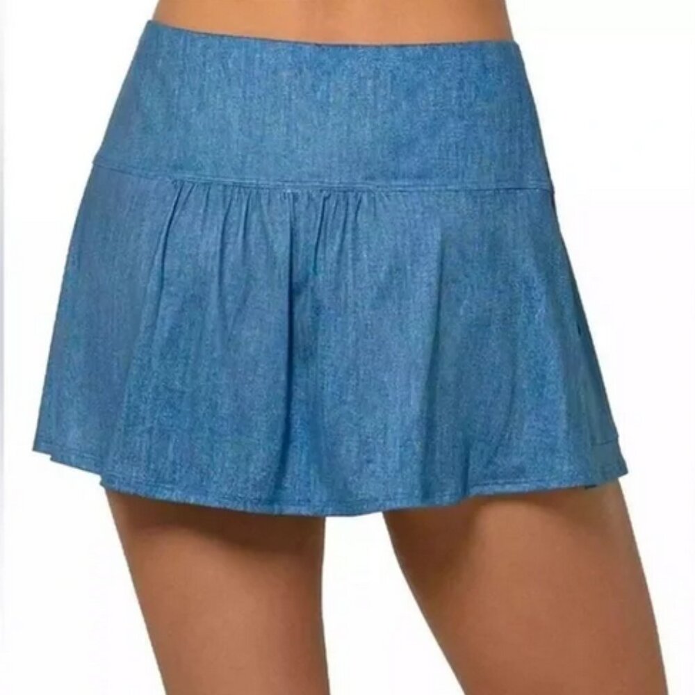 Lucky in Love Rosy Denim Pocket Skort NWT - Picture 2 of 11
